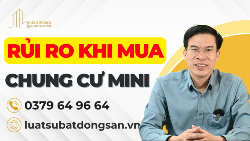 Rủi ro khi mua chung cư mini - Luật sư nhà đất tphcm